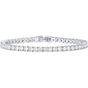 14K Gold Plated 3mm Cubic Zirconia Classic Tennis Bracelet‎ Gold Bracelets Women